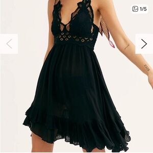 Free People Movement Adela Dress, black, size XL